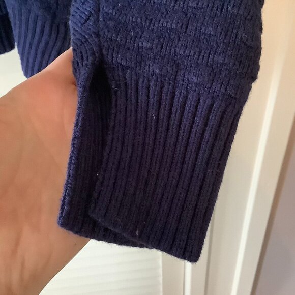 Lululemon women's Texture Play Crewneck sweater XL/XXL navy knit *has flaw* - Picture 5 of 8